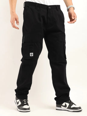 Grind Black Plus Size Cotton Cargo