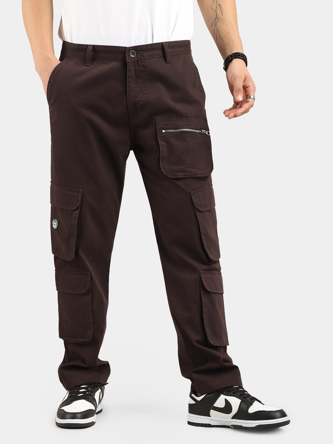 Coffee Baggy Fit Warrior Cotton Cargo