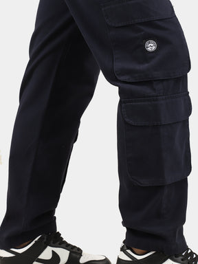 Navy Blue Baggy Fit Warrior Cargo