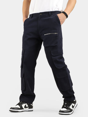 Navy Blue Baggy Fit Warrior Cargo