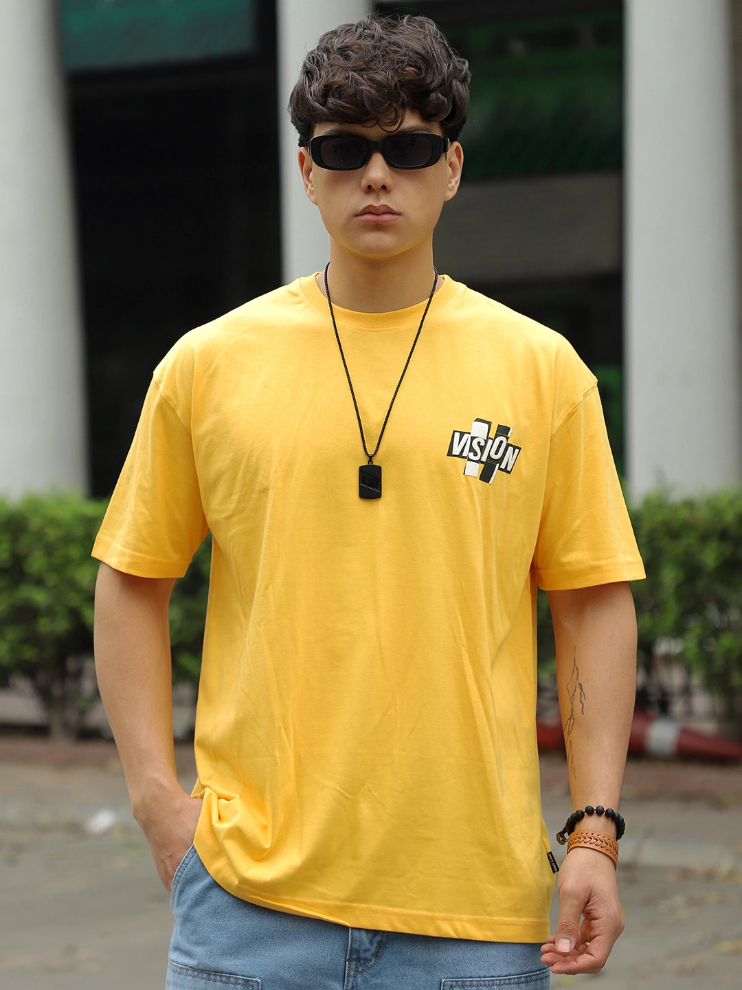 Vision Oversized Yellow T-Shirt