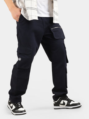 Navy Blue Baggy Fit Warrior Cargo