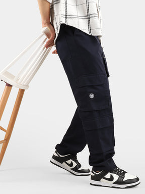 Navy Blue Baggy Fit Warrior Cargo