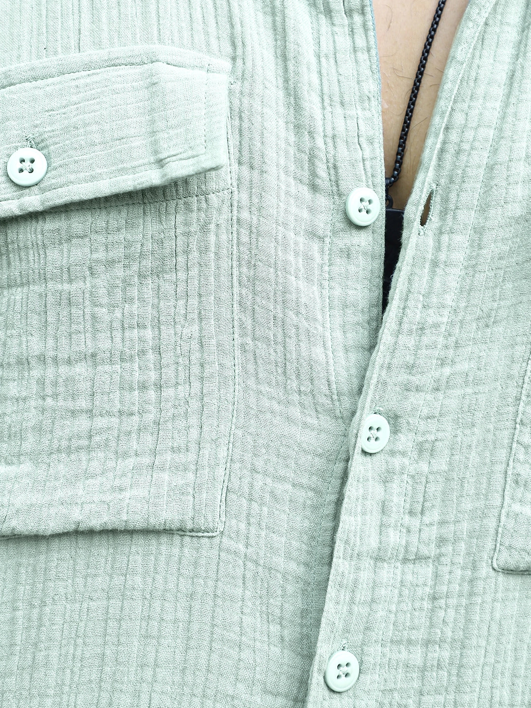 Vero Vibe Lucas Double Clothe Pistachio Green Shirt
