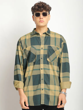 Luxe Link Washed Check Fon Full Sleeve Shirt