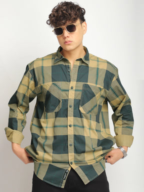 Luxe Link Washed Check Fon Full Sleeve Shirt