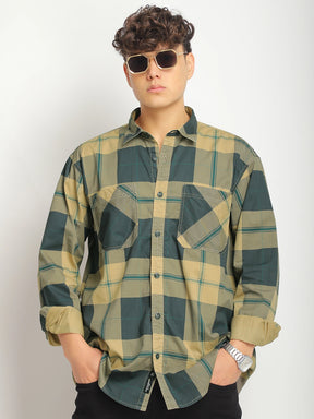 Luxe Link Washed Check Fon Full Sleeve Shirt