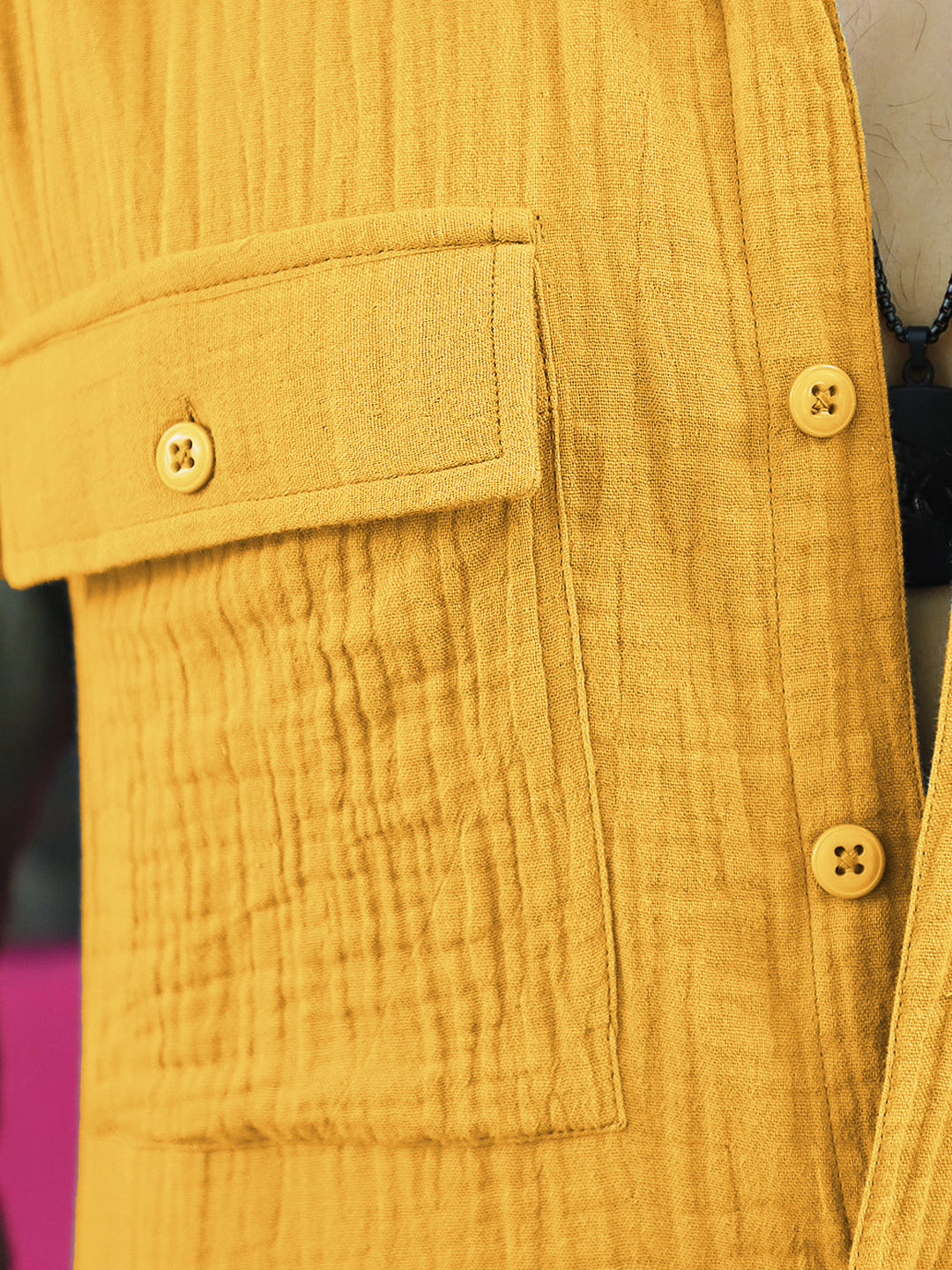 Vero Vibe Lucas Double Clothe Bright Yellow Shirt