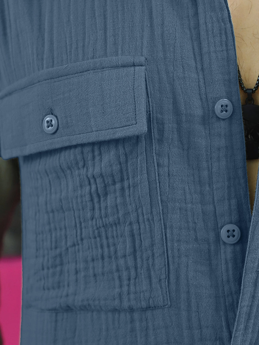 Vero Vibe Lucas Double Clothe Yale Blue Shirt