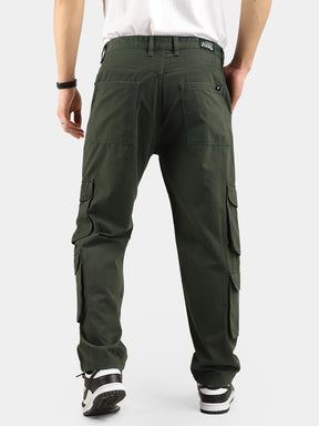 Olive Green Baggy Fit Warrior Cargo