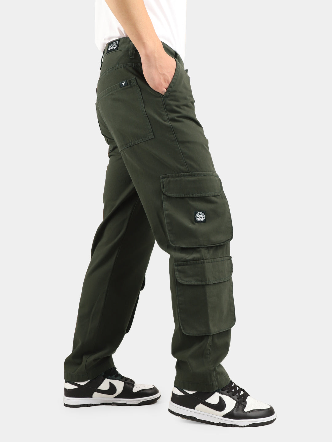 Olive Green Baggy Fit Warrior Cargo