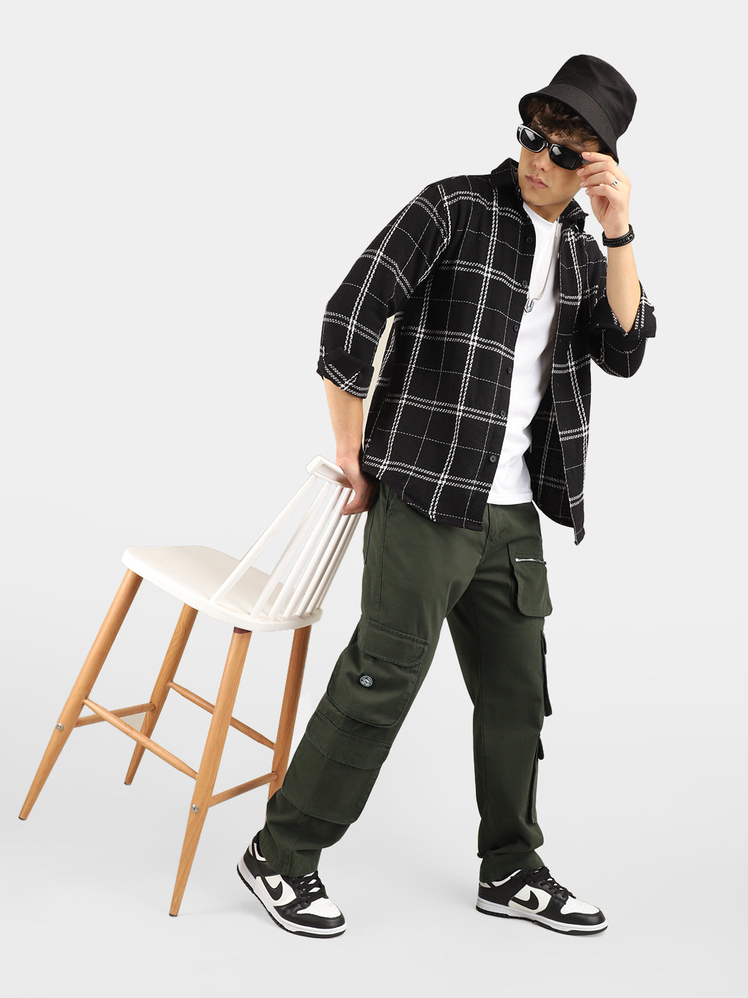 Olive Green Baggy Fit Warrior Cargo