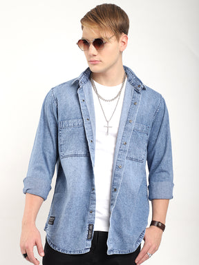 Storm Light Navy Full Sleeve Denim Shirt