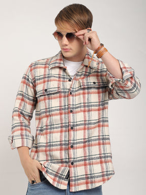 Flannel Check Shirt Men