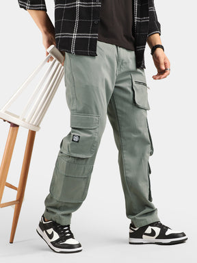 Pistachio Green Baggy Fit Warrior Cargo