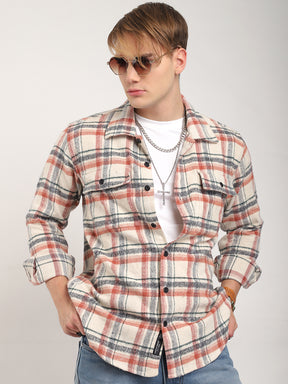 Flannel Check Shirt Men