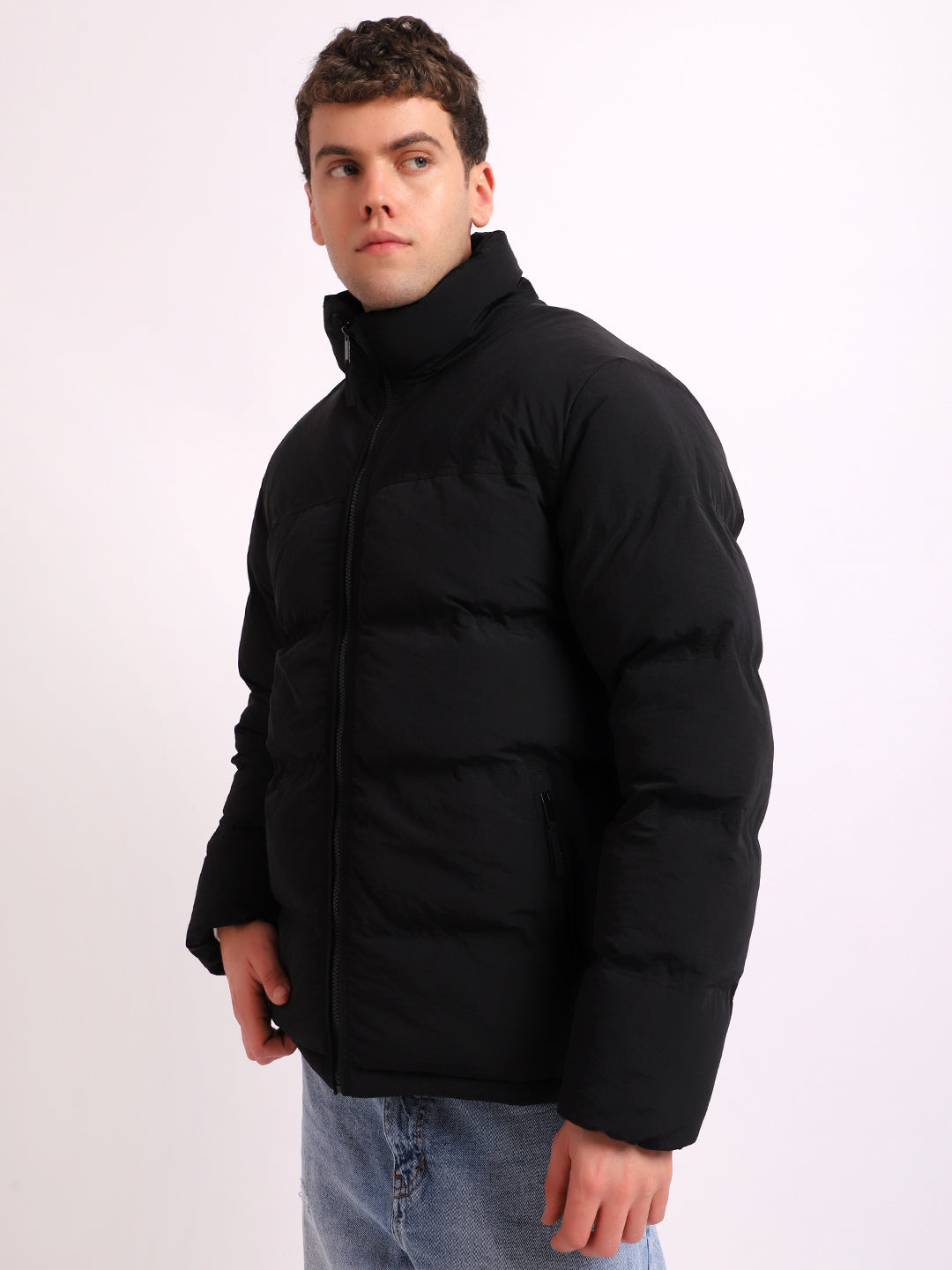 Northbound Black Oversized Puffer Jacket