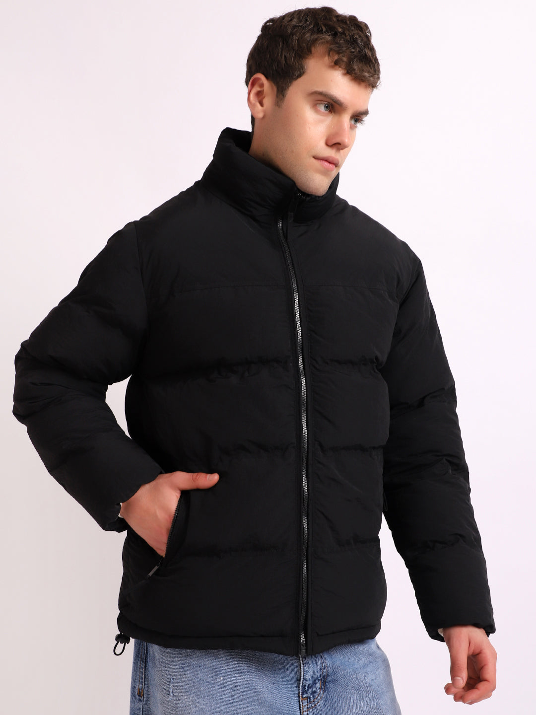 Northbound Black Oversized Puffer Jacket