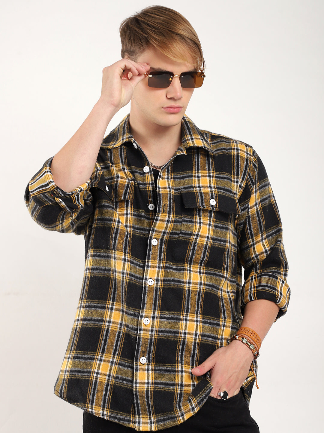 Flannel Black Check Shirt