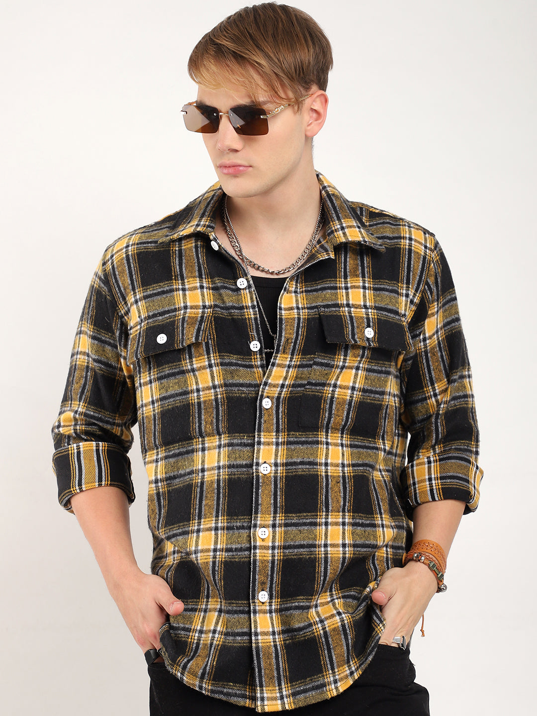 Flannel Black Check Shirt