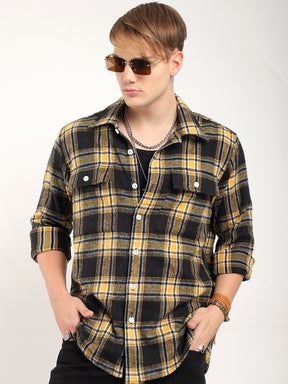 Flannel Black Check Shirt