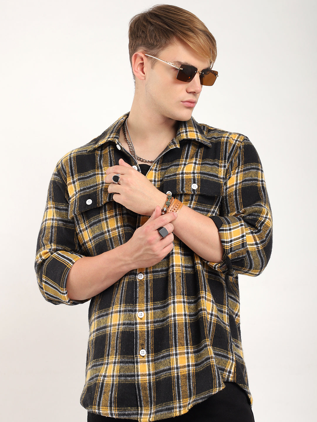 Flannel Black Check Shirt