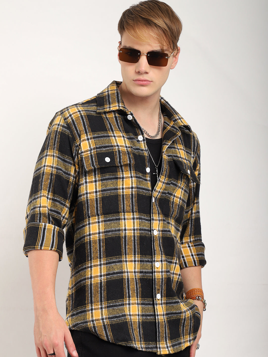 Flannel Black Check Shirt