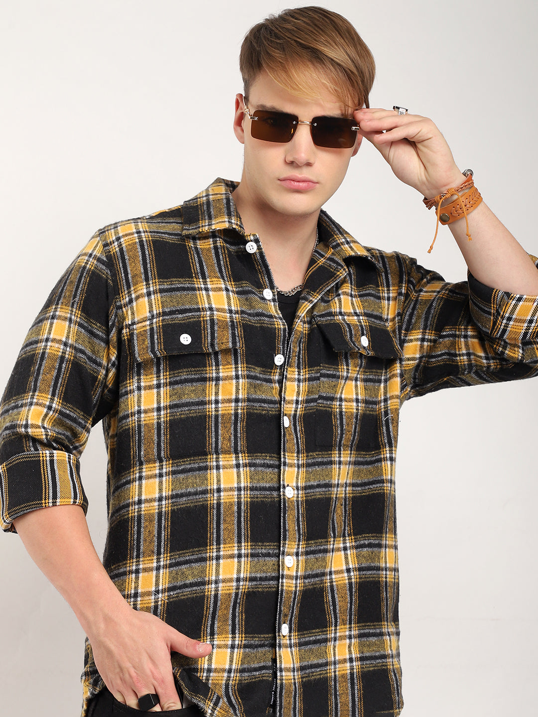 Flannel Black Check Shirt