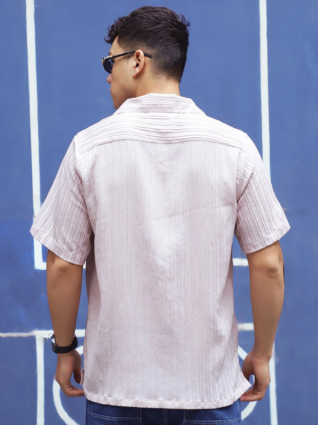 Lush Light Peach Half Sleeve Shirt