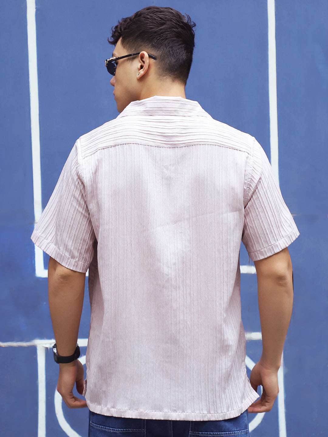 Lush Light Peach Half Sleeve Shirt