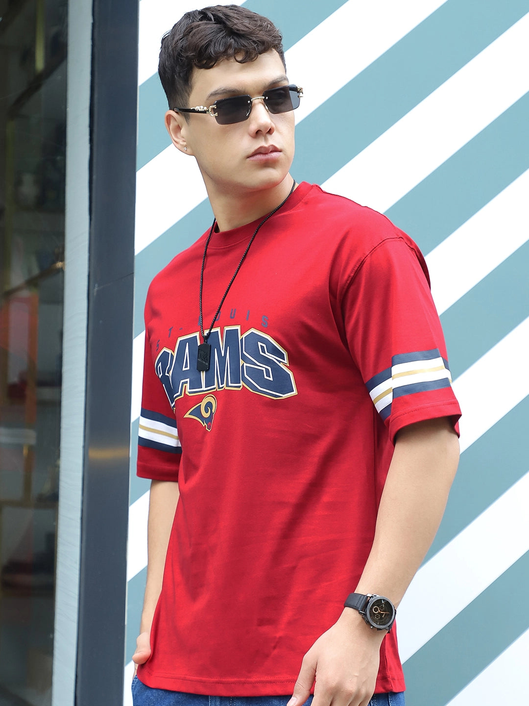 Drama  Magnet  Red  Oversized Tee