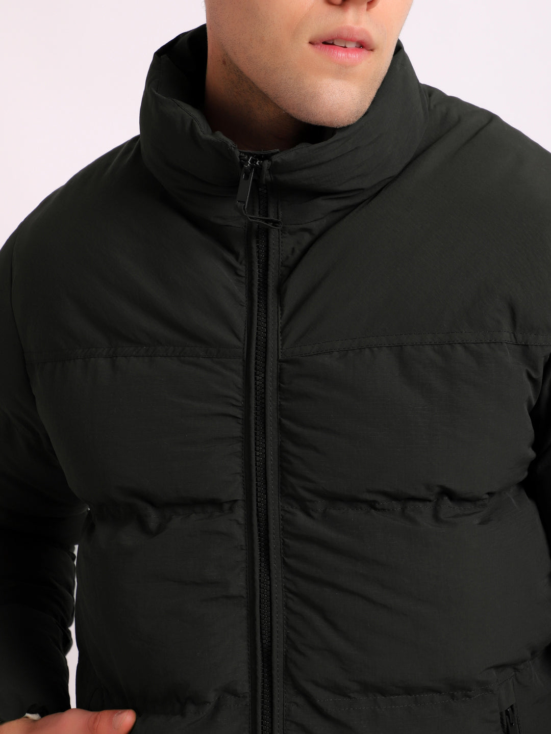Northbound Olive Oversized Puffer Jacket