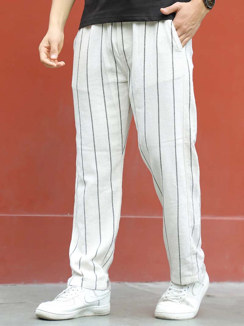 Caelor Off White Stripe Trouser