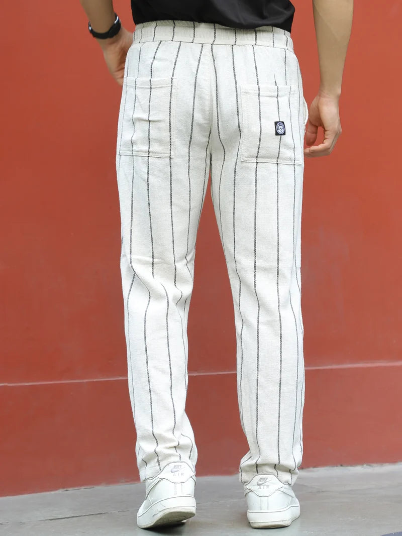 Caelor Off White Stripe Trouser