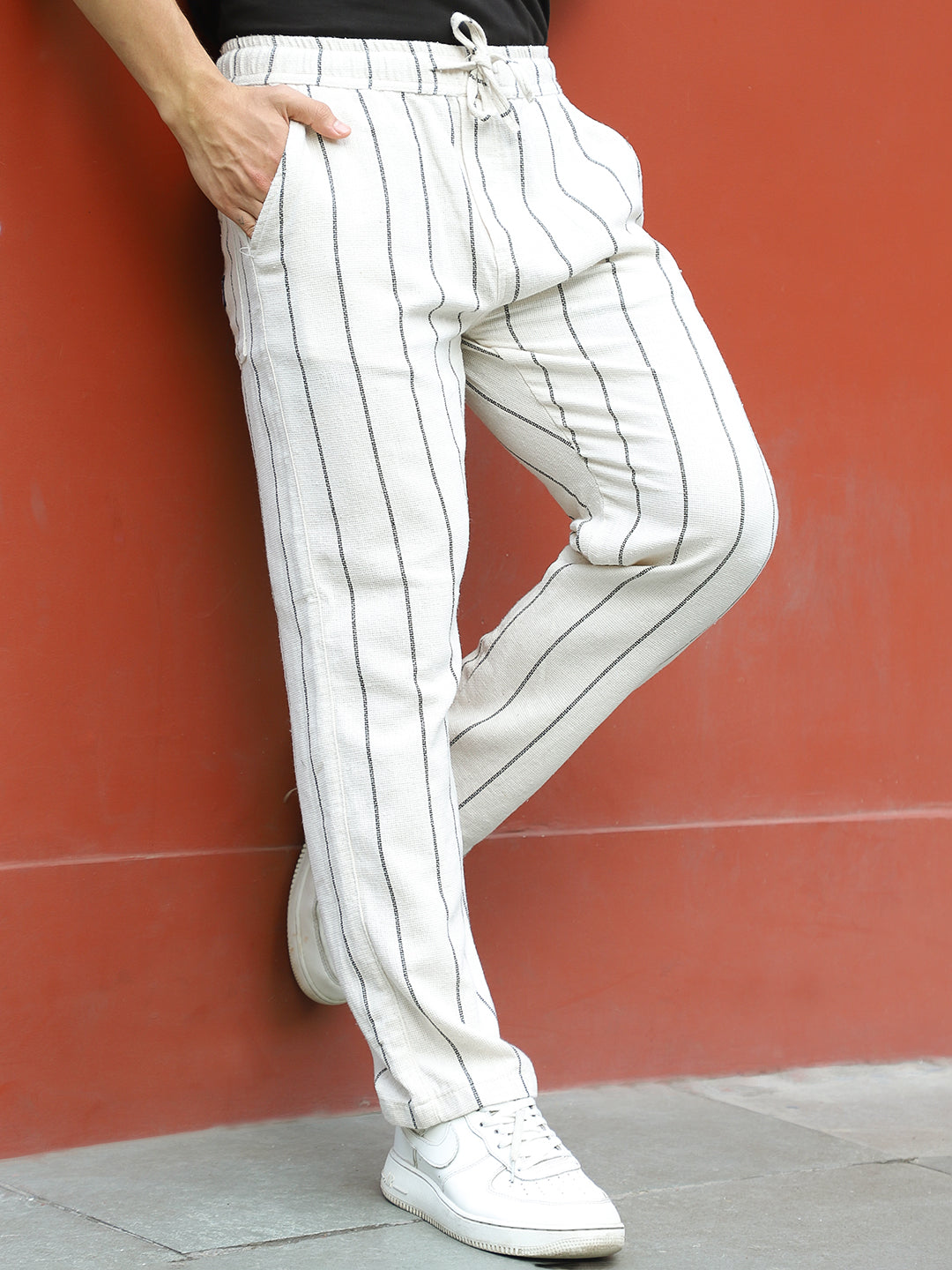 Caelor Off White Stripe Trouser