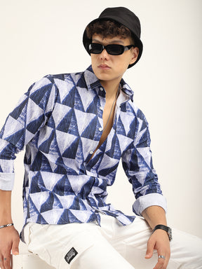 Tangle Triangle Blue Shirt