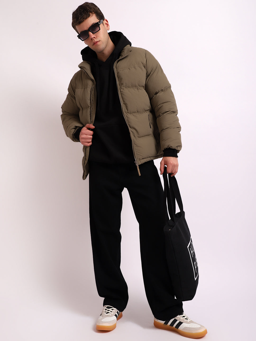 Northbound Camel Brown Oversized Puffer Jacket