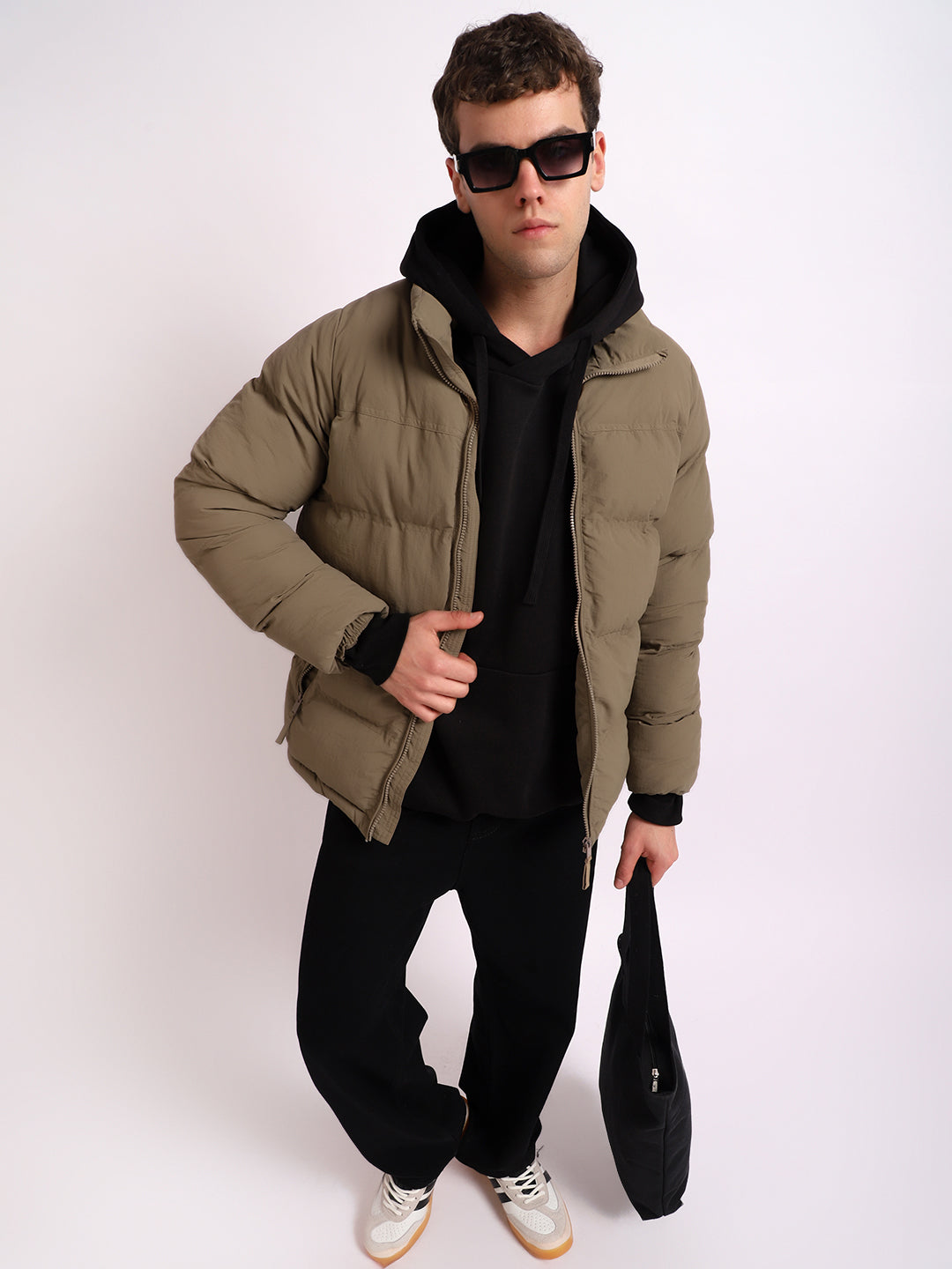 Northbound Camel Brown Oversized Puffer Jacket