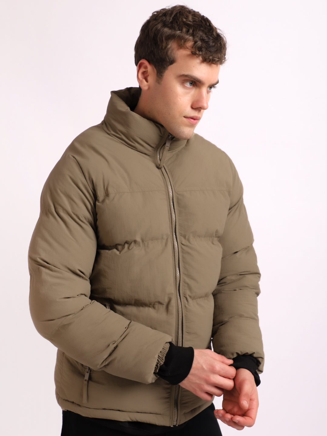 Northbound Camel Brown Oversized Puffer Jacket