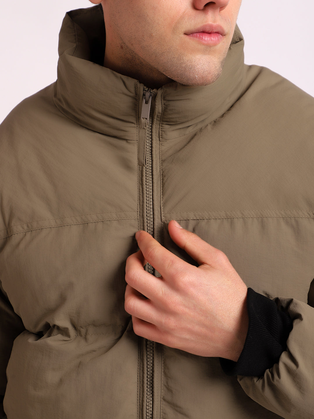 Northbound Camel Brown Oversized Puffer Jacket
