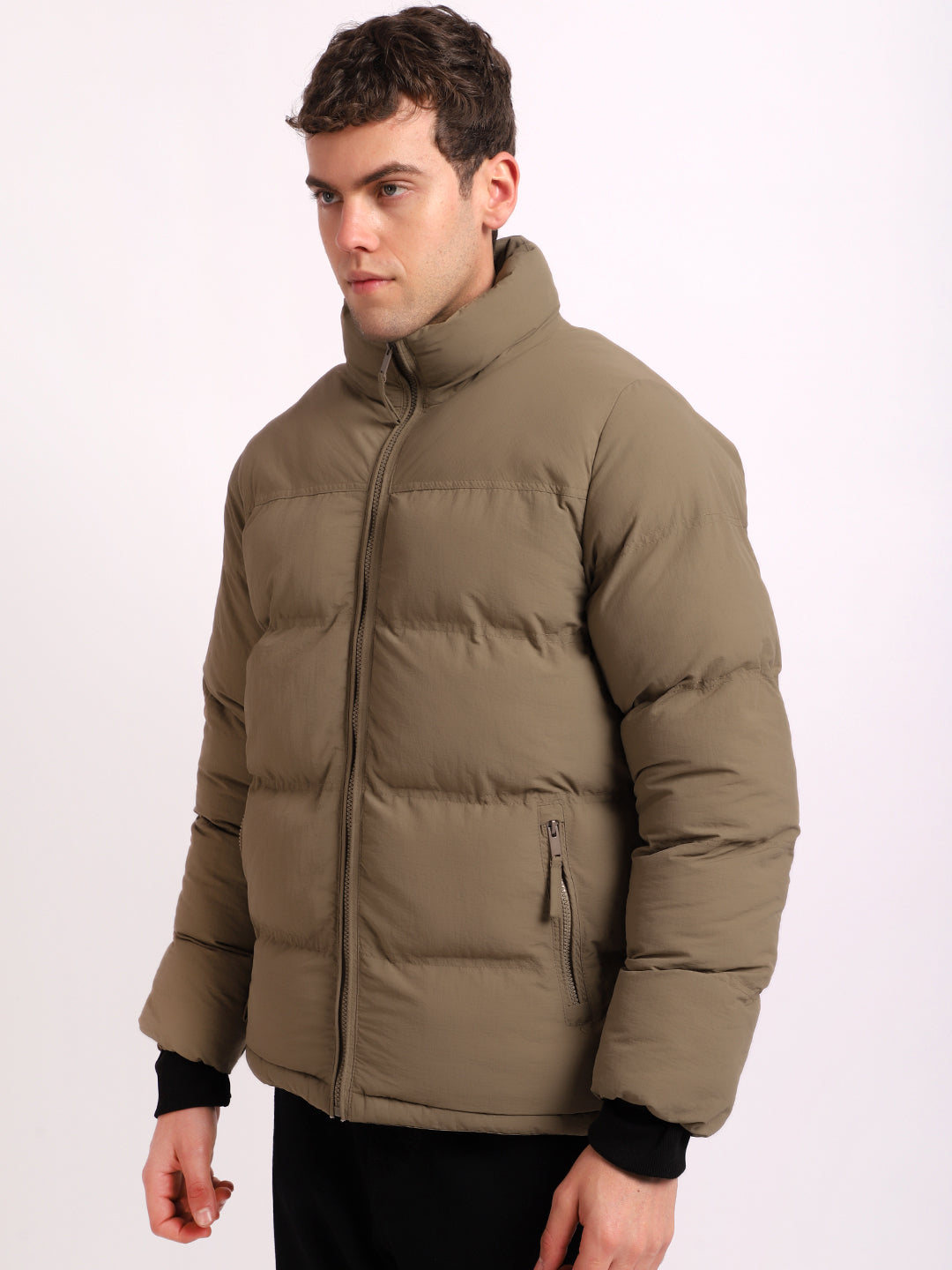 Northbound Camel Brown Oversized Puffer Jacket