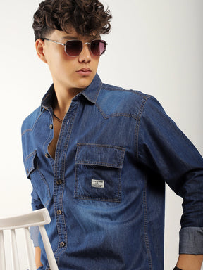 Grafton Grove Blue Denim Full Sleeve Shirt