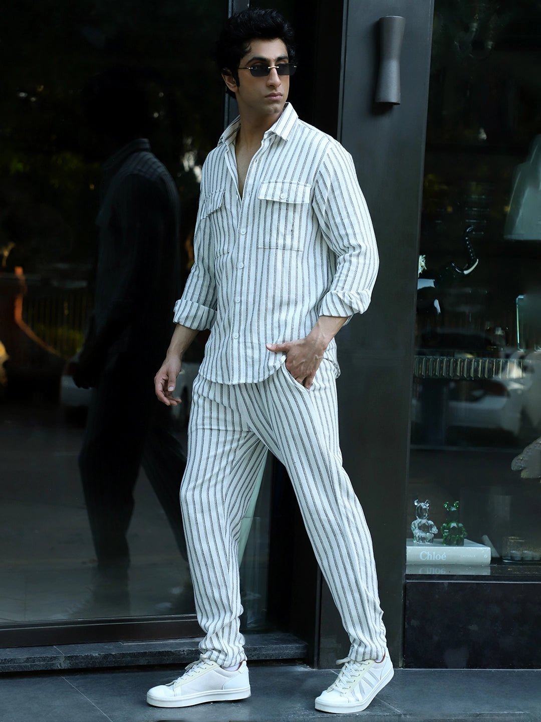 Rolls Rhythm White Stripe Co Ord Set