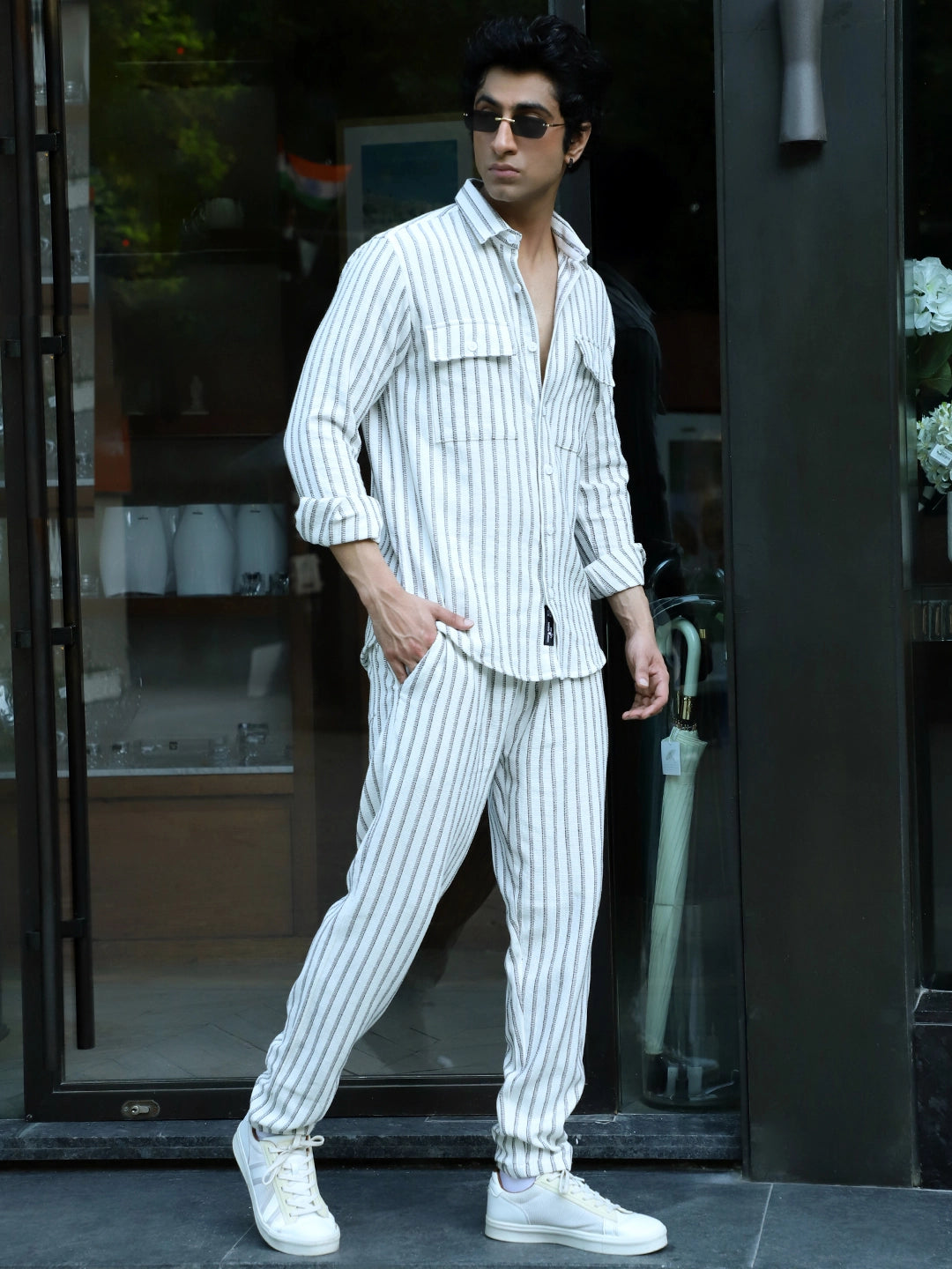Rolls Rhythm White Stripe Co Ord Set