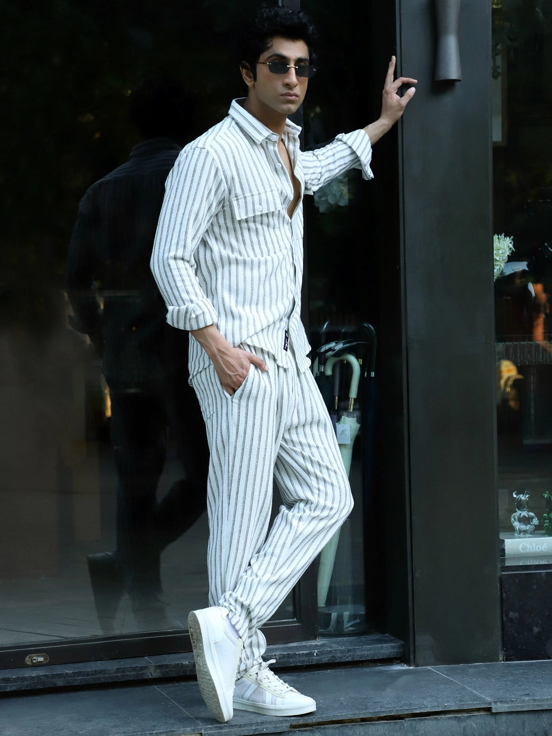 Rolls Rhythm White Stripe Co Ord Set
