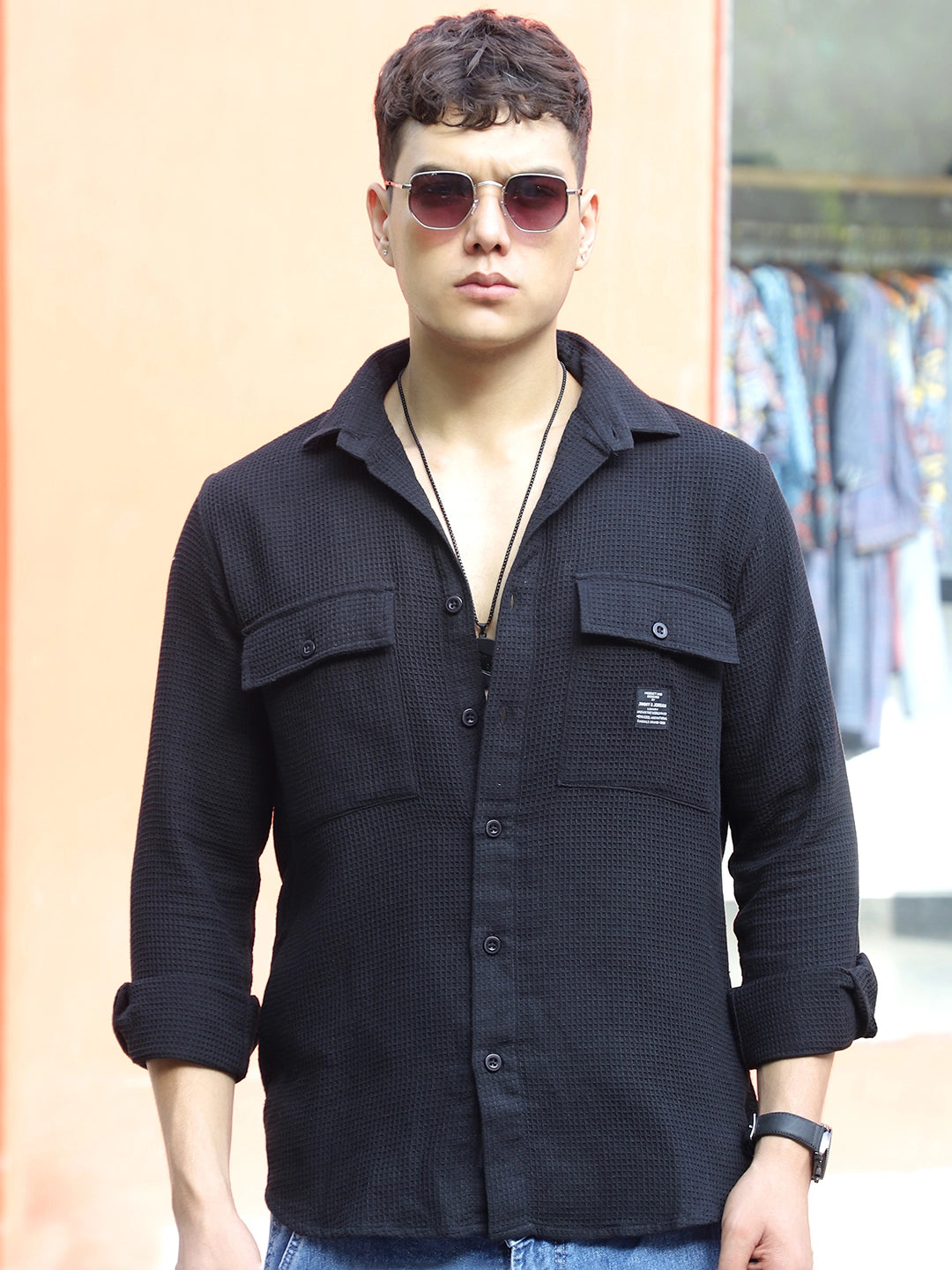 British Vintage Black Full Sleeve Shirt