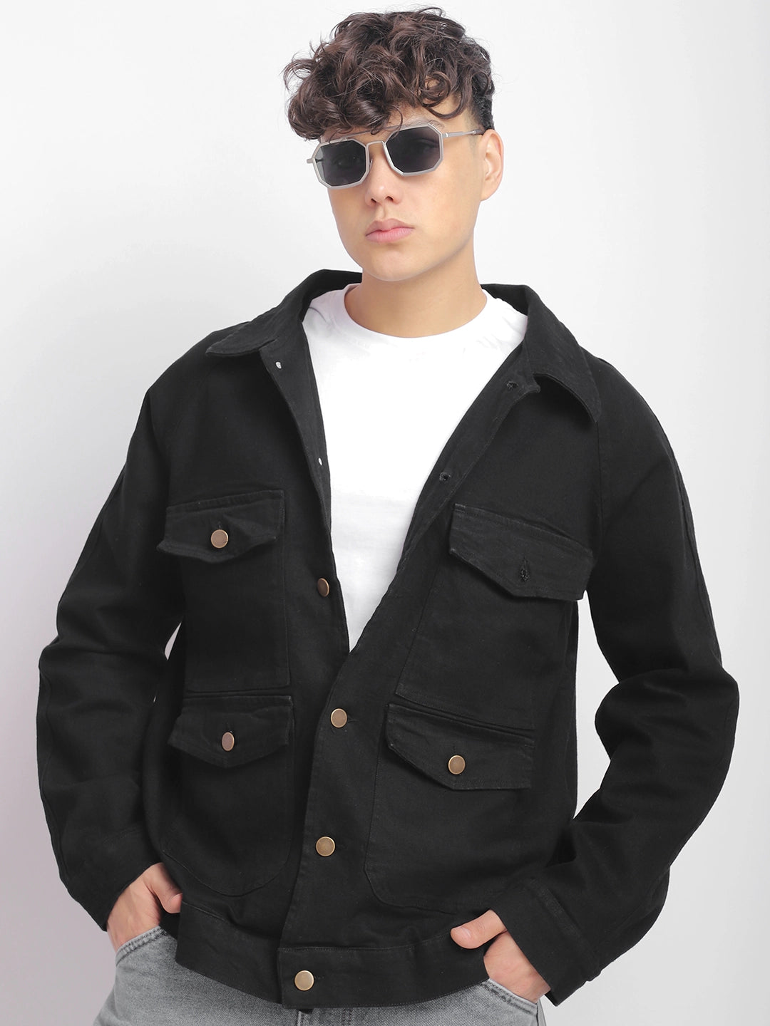 Prime Sculpt Black 4 Pocket Denim Jacket