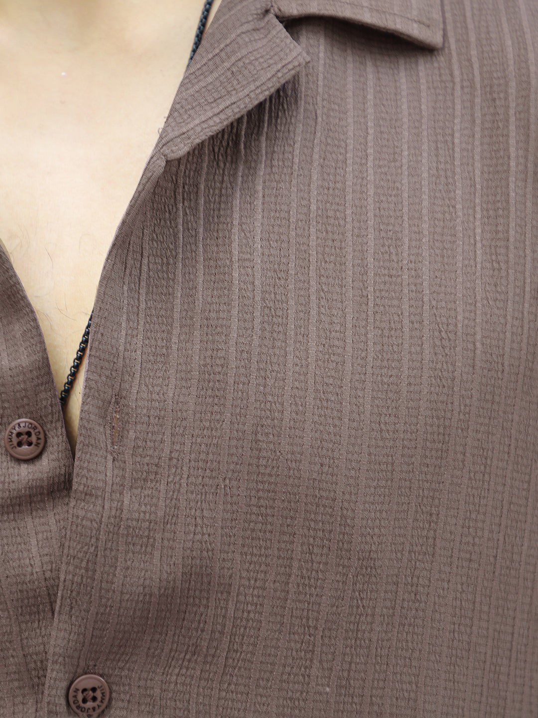 Lush Dusty Brown Half Sleeve Shirt