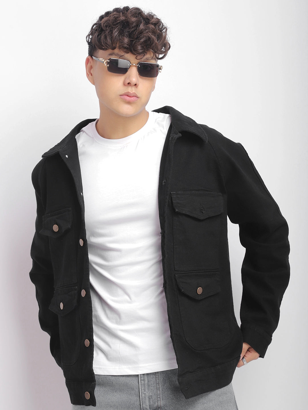 Prime Sculpt Black 4 Pocket Denim Jacket