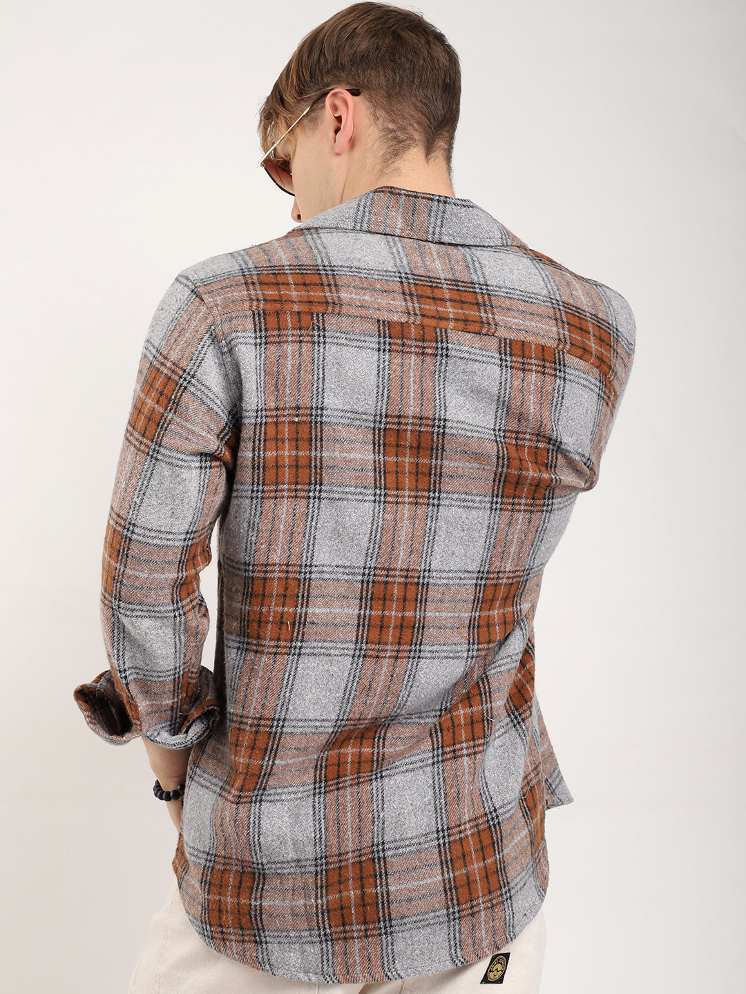 Brown Check Flannel Shirt